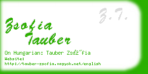 zsofia tauber business card